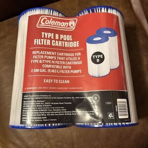 Coleman Type IV/Type B Swimming Pool Filter Pump Replacement Cartridges (2 Pack)